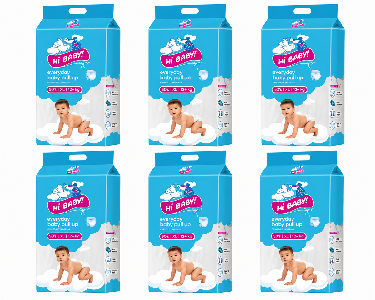 6 x Hi Baby Pull-Ups Diapers XL 12+KG 50s
