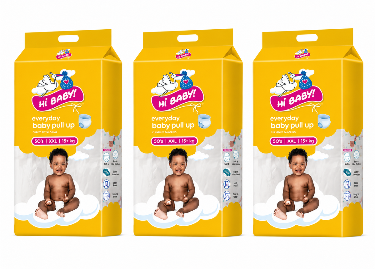 3 x Hi Baby Pull-Ups Diapers XX-L 15+KG 50s