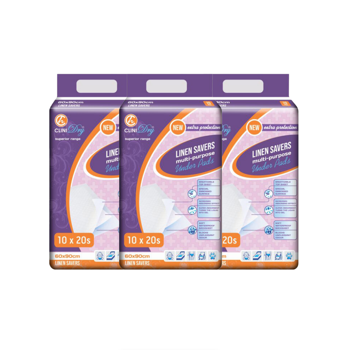 Clinihealth 60 x 90 Linen Savers - 5 Pack
