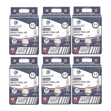 6 X Clinihealth Medium Premium Adult Nappies